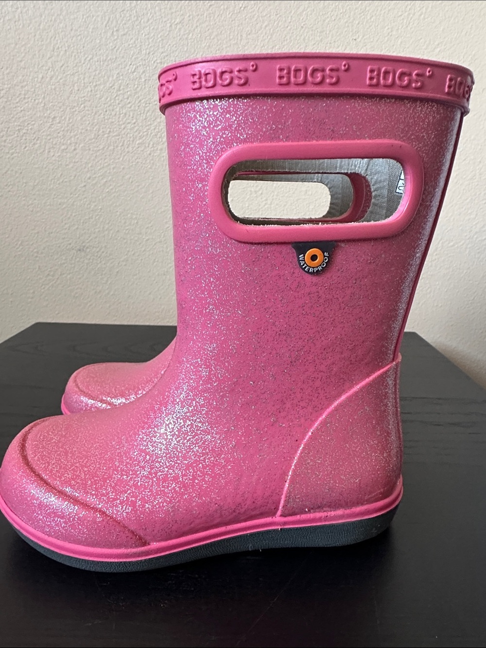 Bogs Pink Glitter Waterproof Rain Boots - Picture 5 of 10